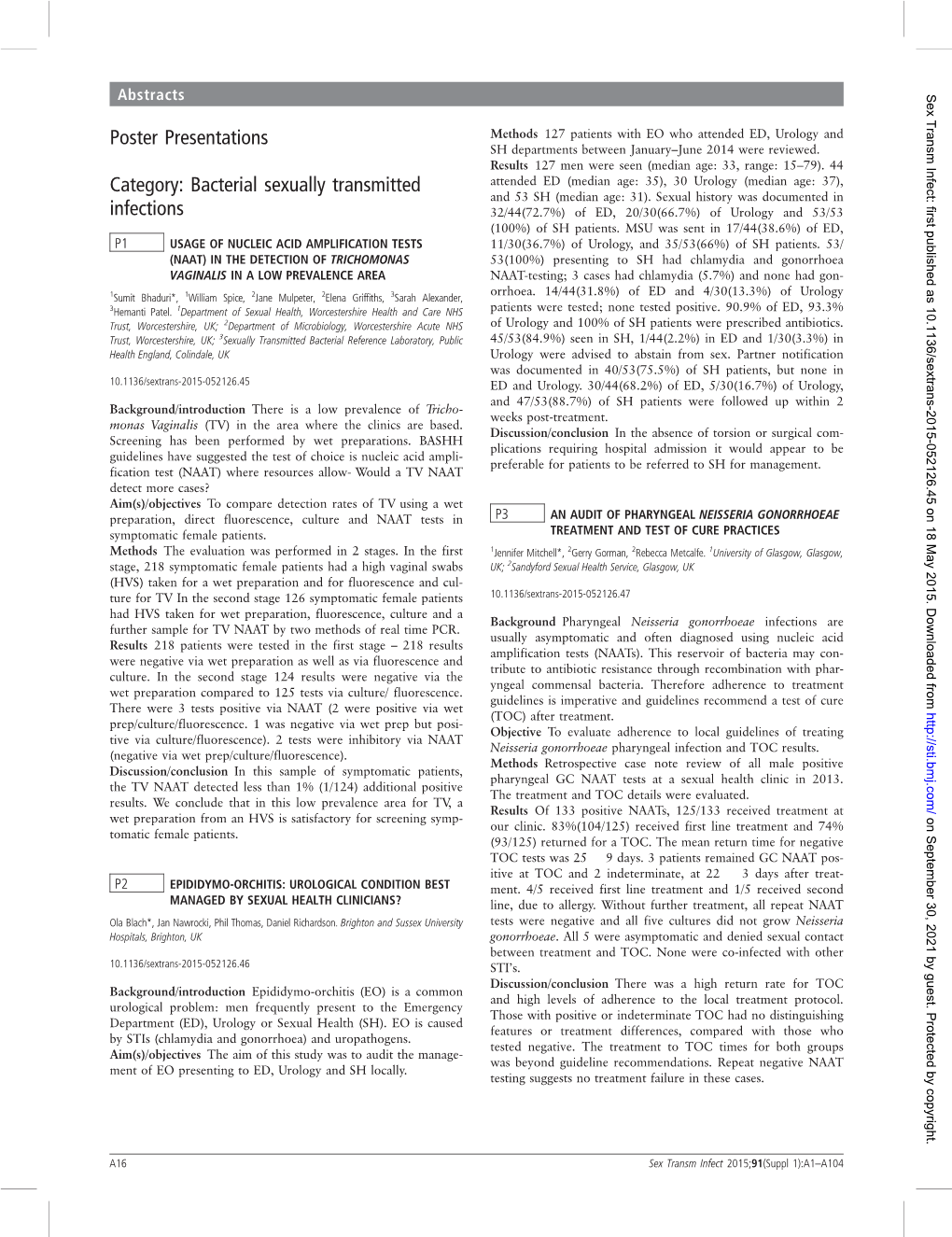 Bacterial Sexually Transmitted Infections