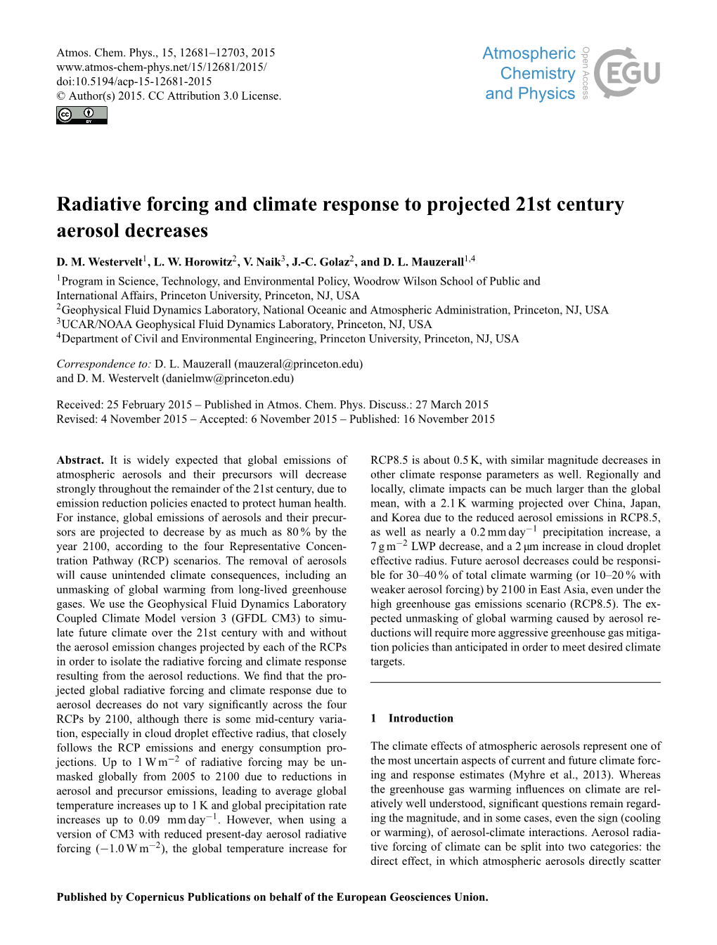 Radiative Forcing and Climate Response to Projected 21St Century Aerosol Decreases