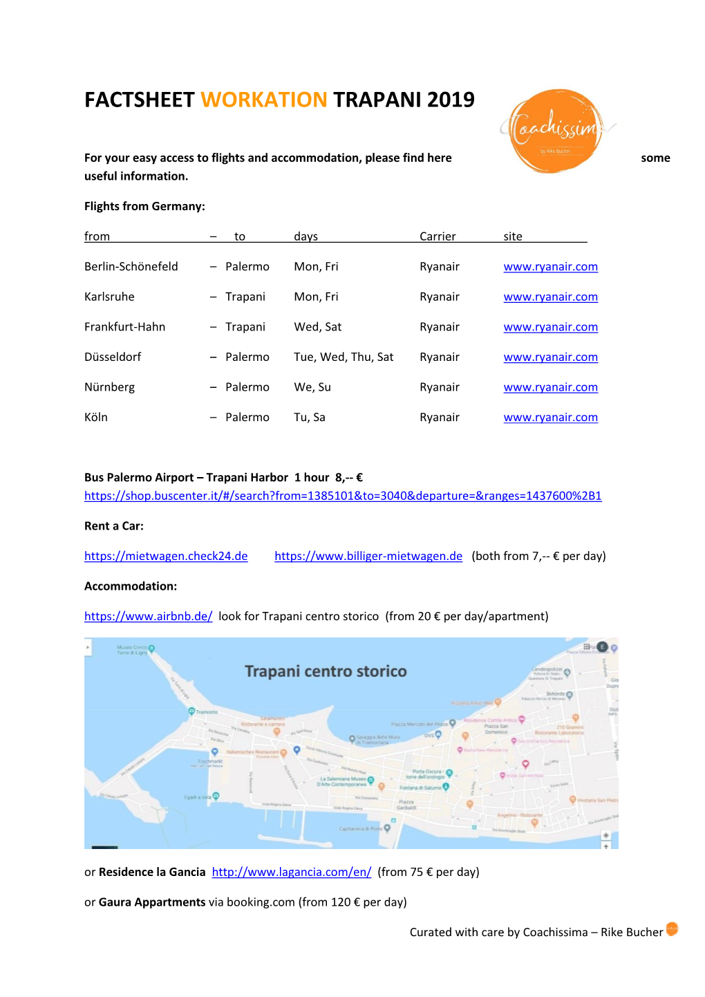 Factsheet Workation Trapani 2019