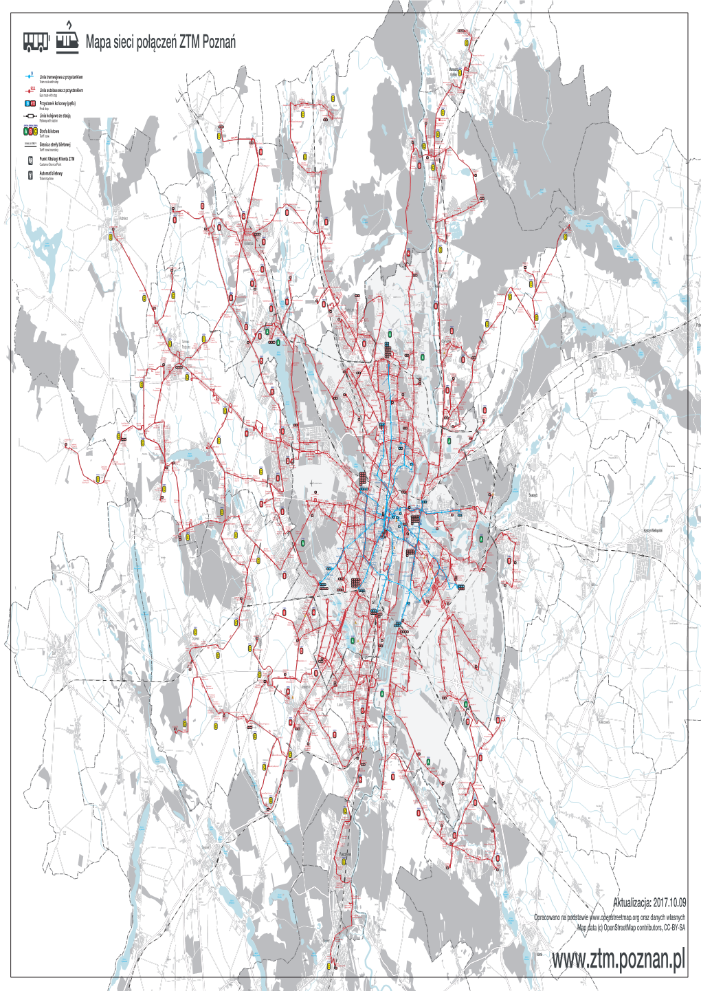 Mapa Sieci Połączeń ZTM Poznań Ro Polna