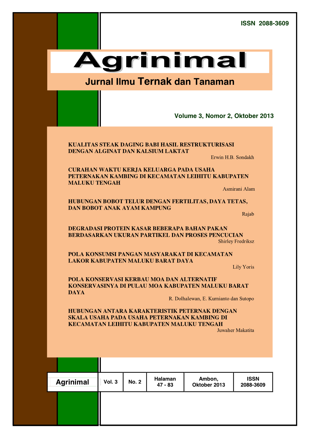 Jurnal Ilmu Ternak Dan Tanaman