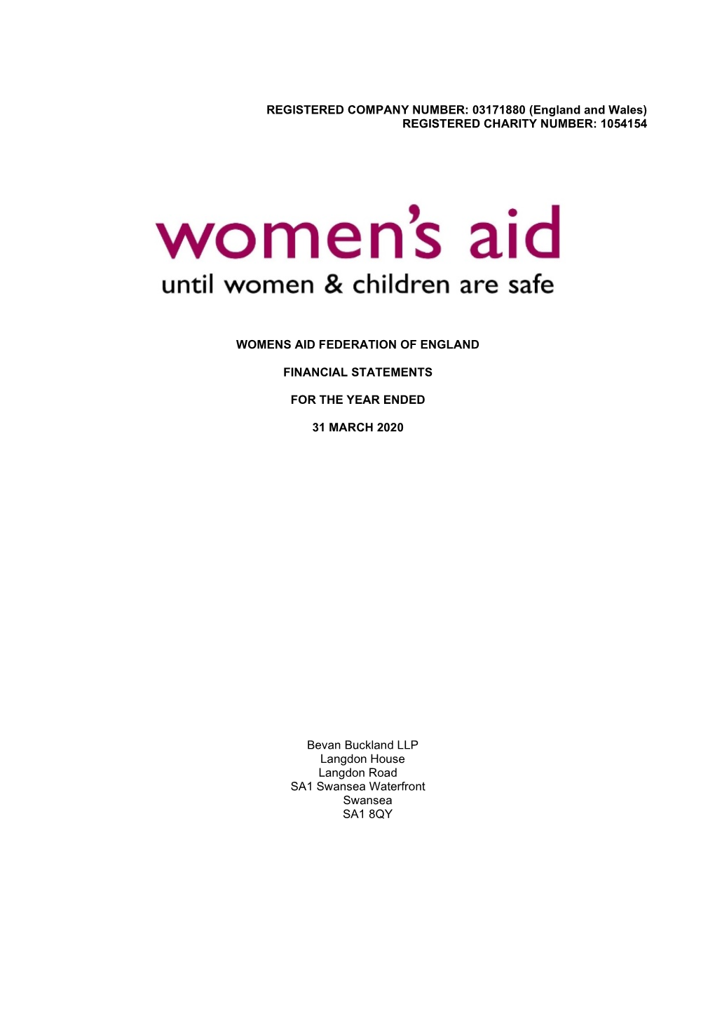 1054154 Womens Aid Federation of England Fina