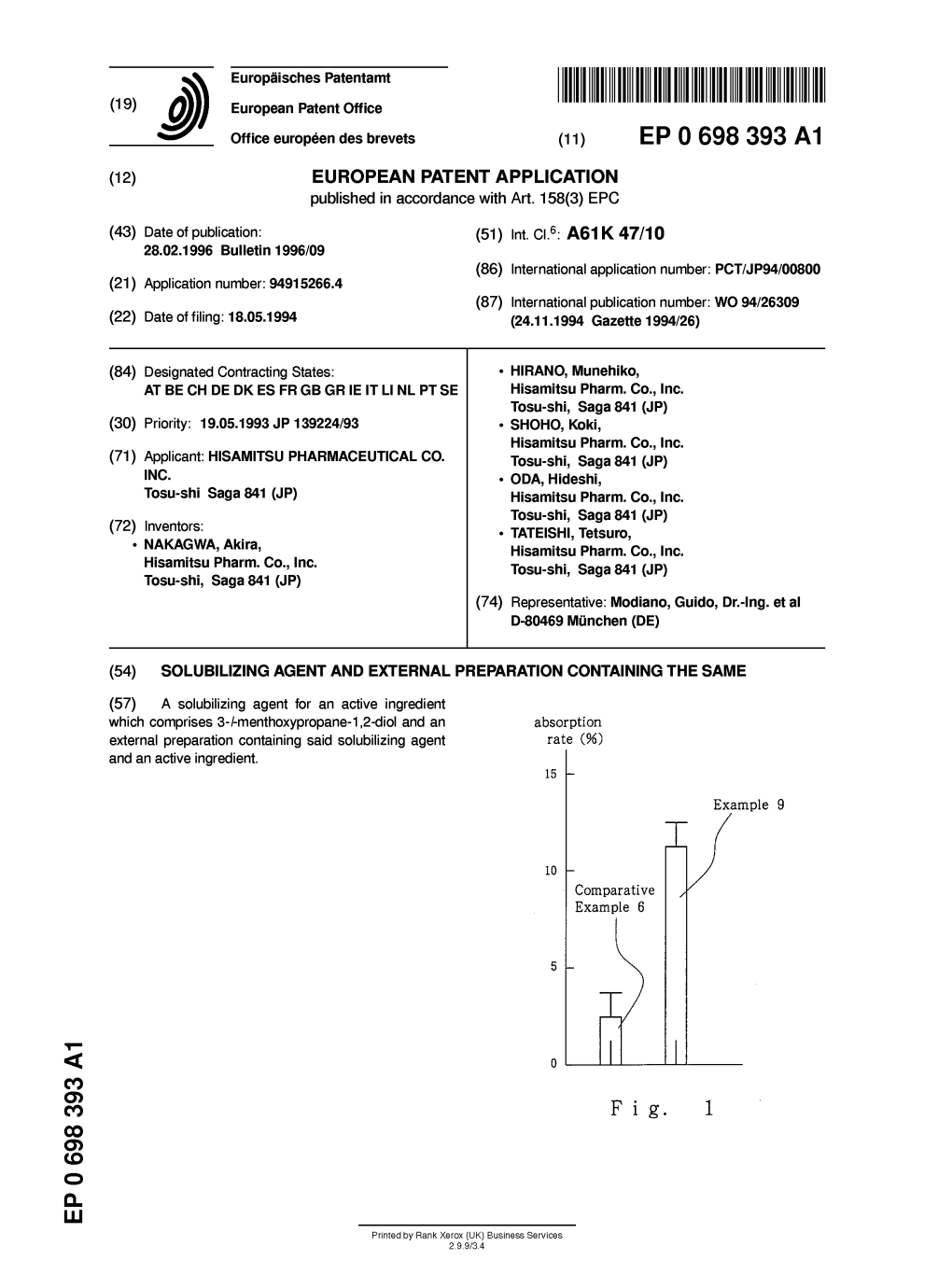 Solubilizing Agent and External Preparation Containing the Same