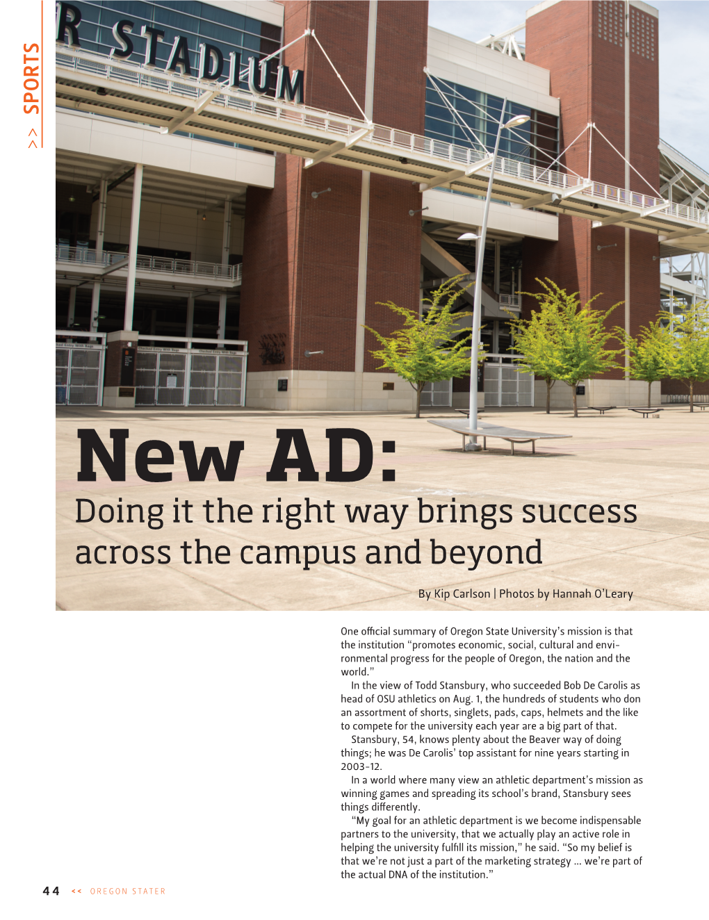 New AD: Doing It the Right Way Brings Success Across the Campus and Beyond