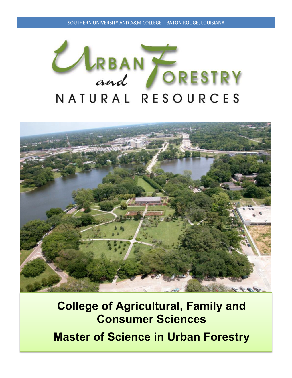 Master of Urban Forestry