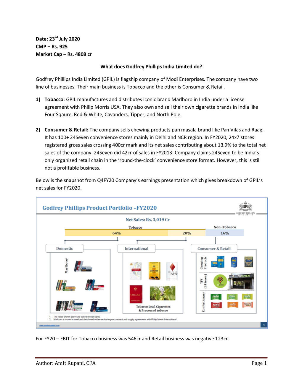 Godfrey Phillips India Limited – What Is GPIL