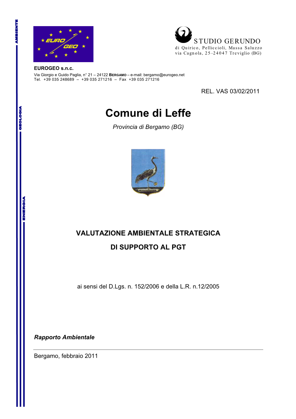 Comune Di Leffe Provincia Di Bergamo (BG)