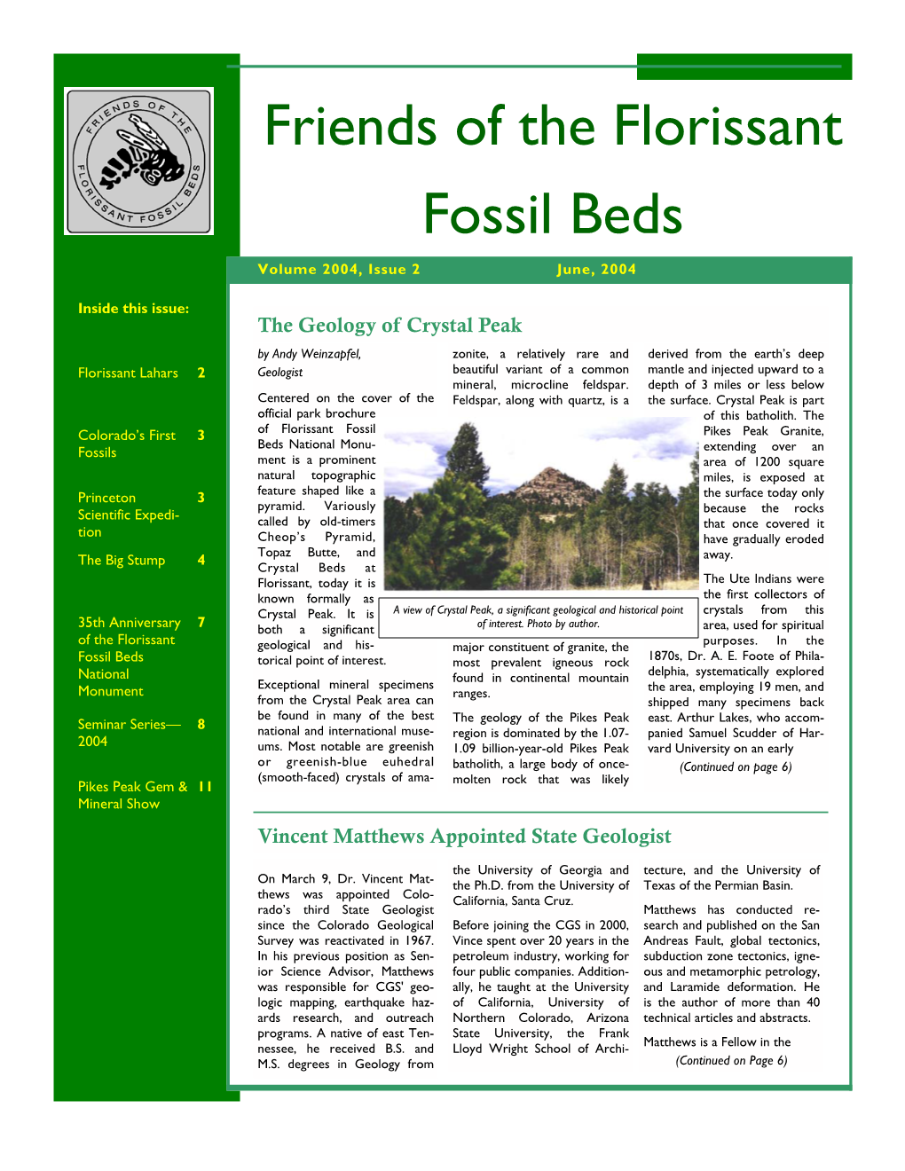 The Friends of the Florissant Fossil Beds