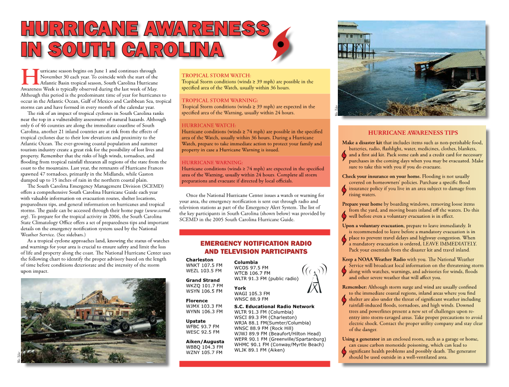 Hurricane Awareness in South Carolina