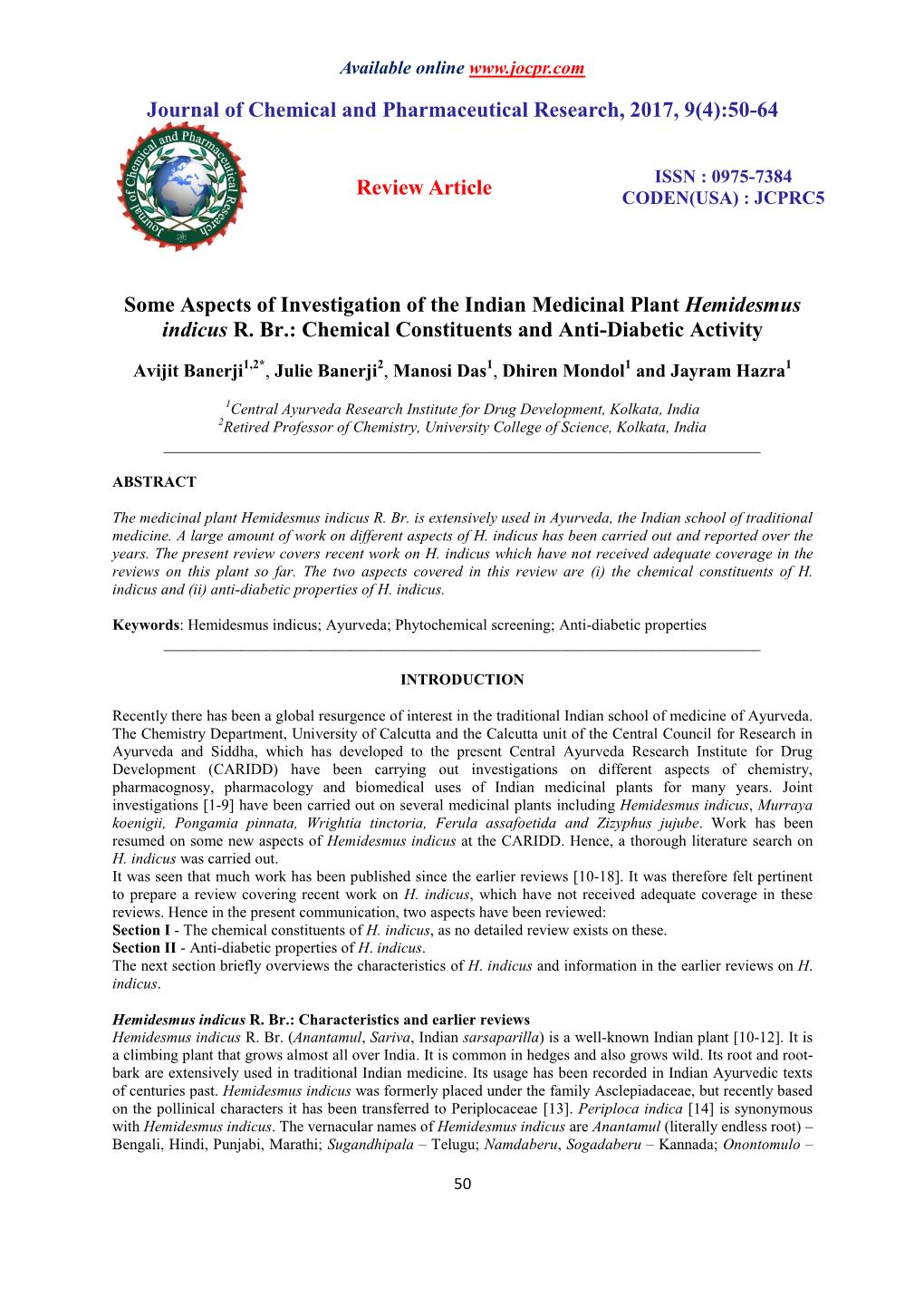 Chemical Constituents and Anti-Diabetic Activity