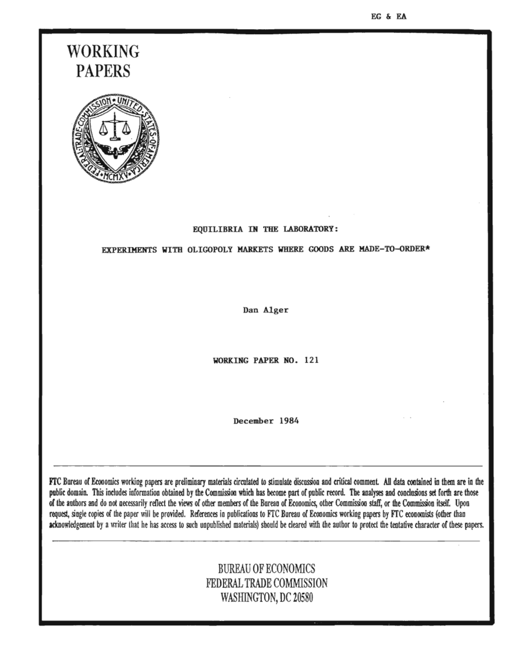 Equilibria in the Laboratory: Experiments with Oligopoly