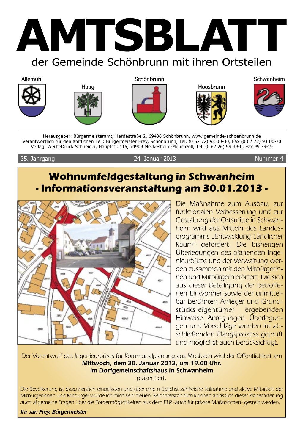 Der Gemeinde Schönbrunn Mit Ihren Ortsteilen Wohnumfeldgestaltung In
