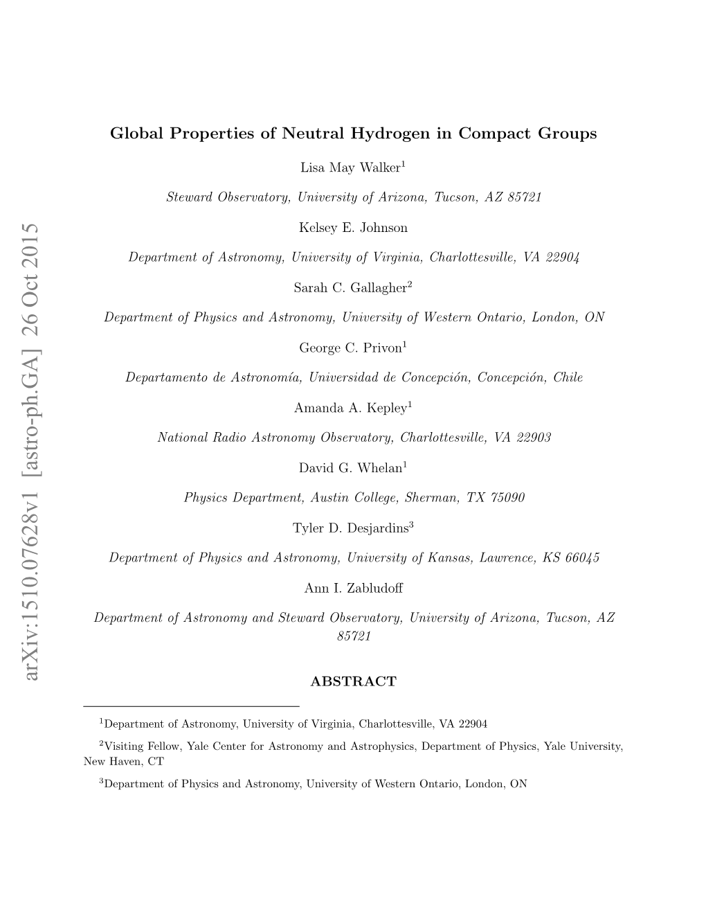 Global Properties of Neutral Hydrogen in Compact Groups