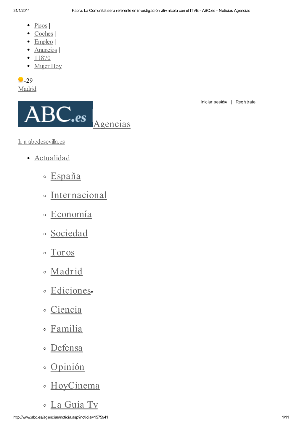 ABC.Es - Noticias Agencias