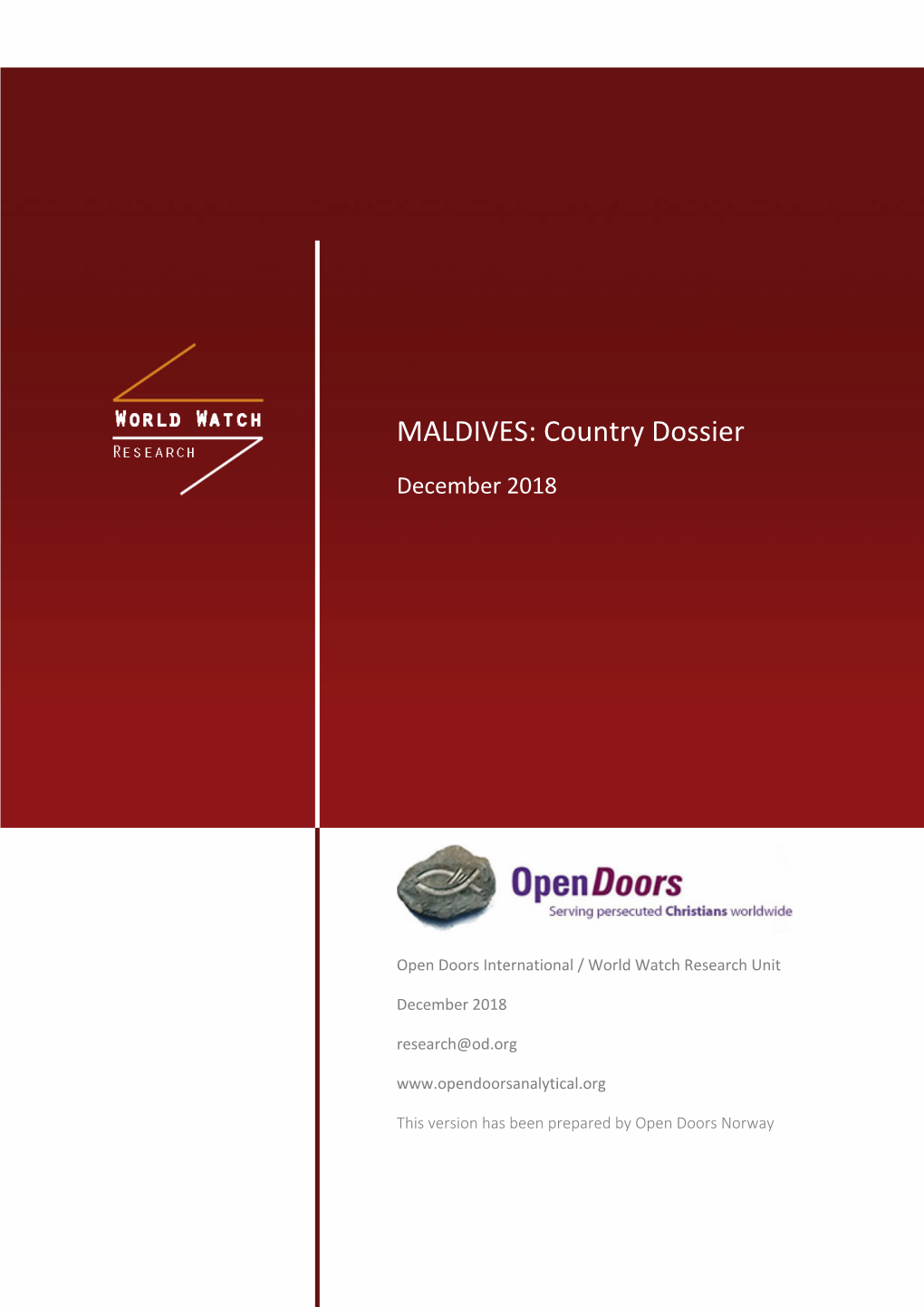 MALDIVES: Country Dossier