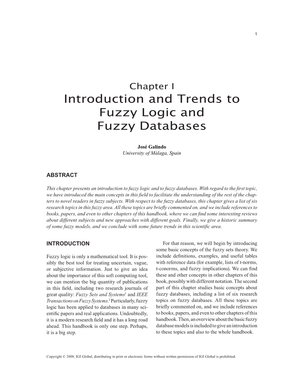 Introduction and Trends to Fuzzy Logic and Fuzzy Databases