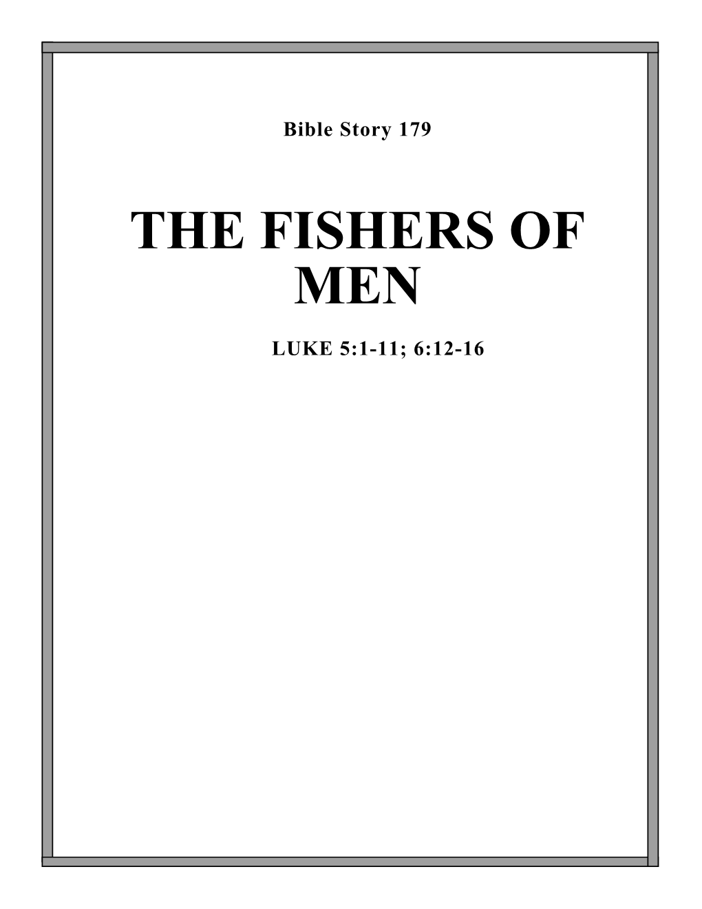 The Fishers of Men