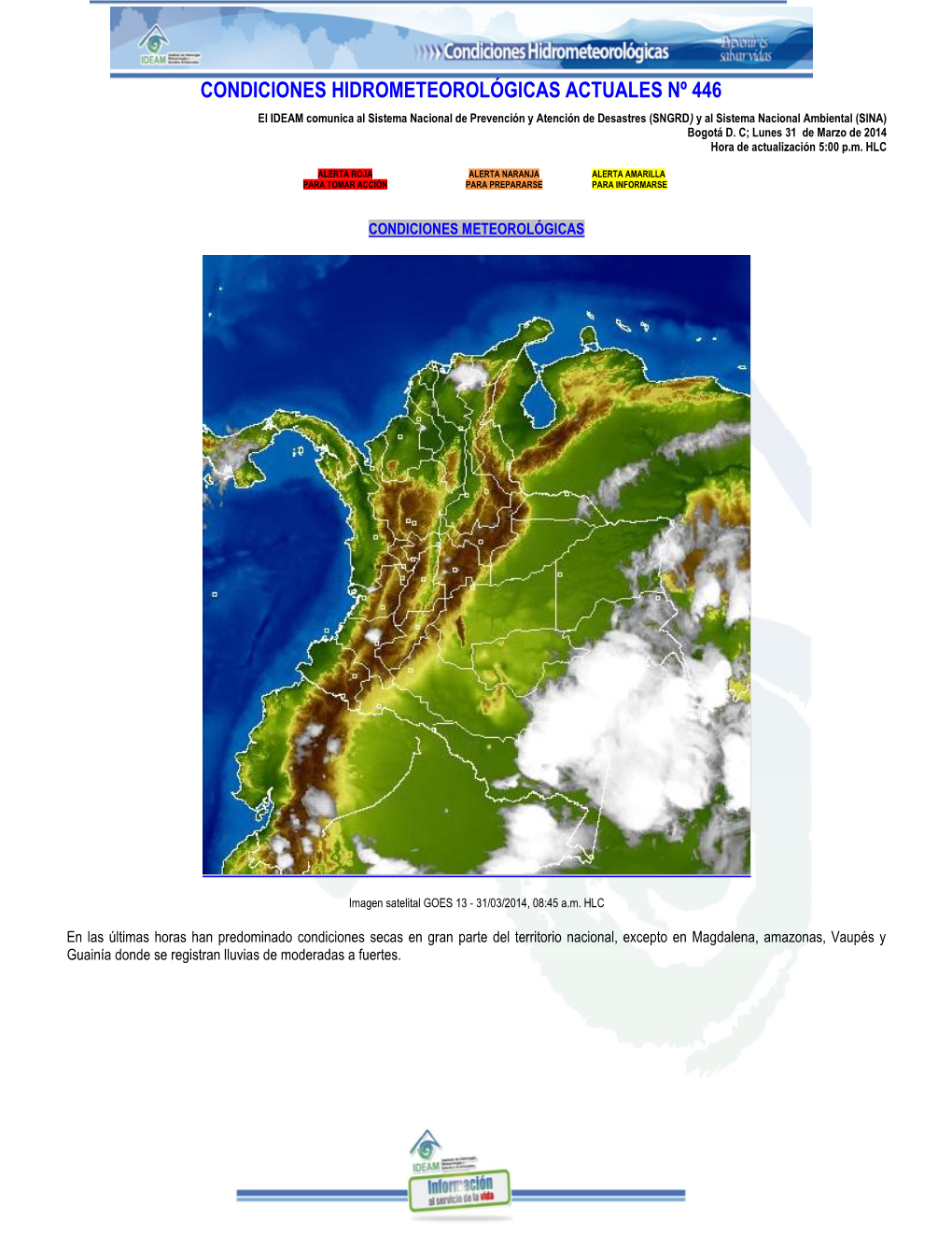 Condiciones Hidrometeorológicas