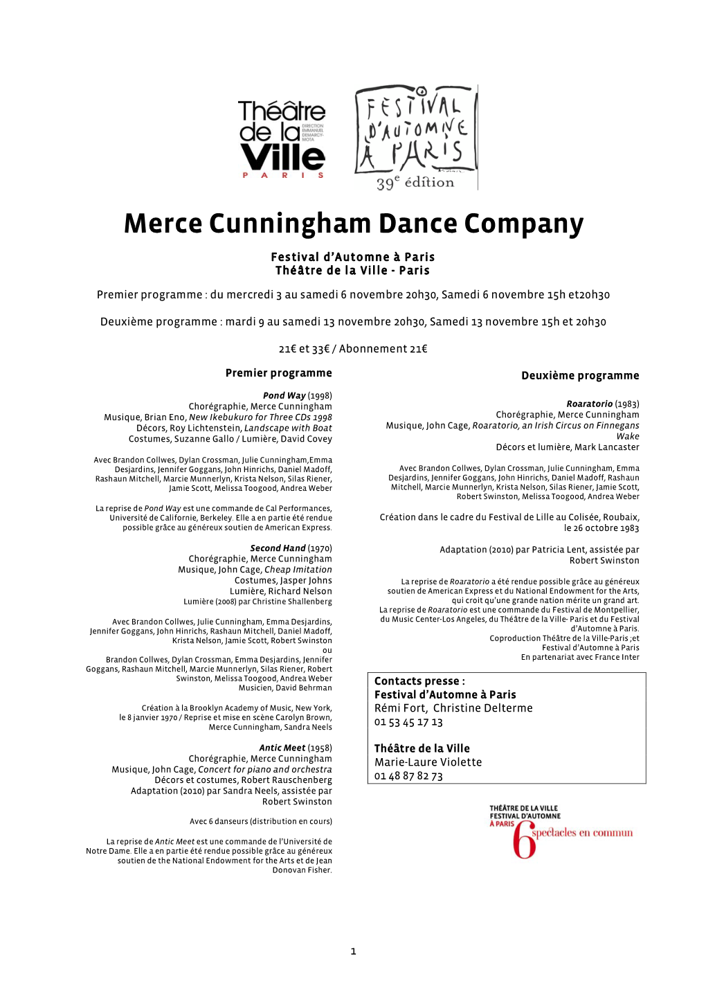 Merce Cunningham Dance Company