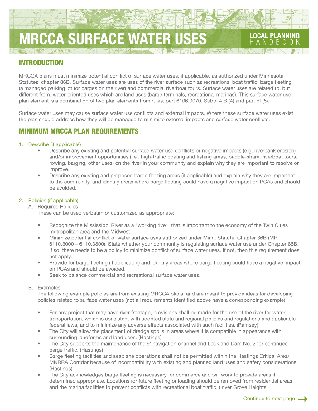 Mrcca Surface Water Uses Handbook