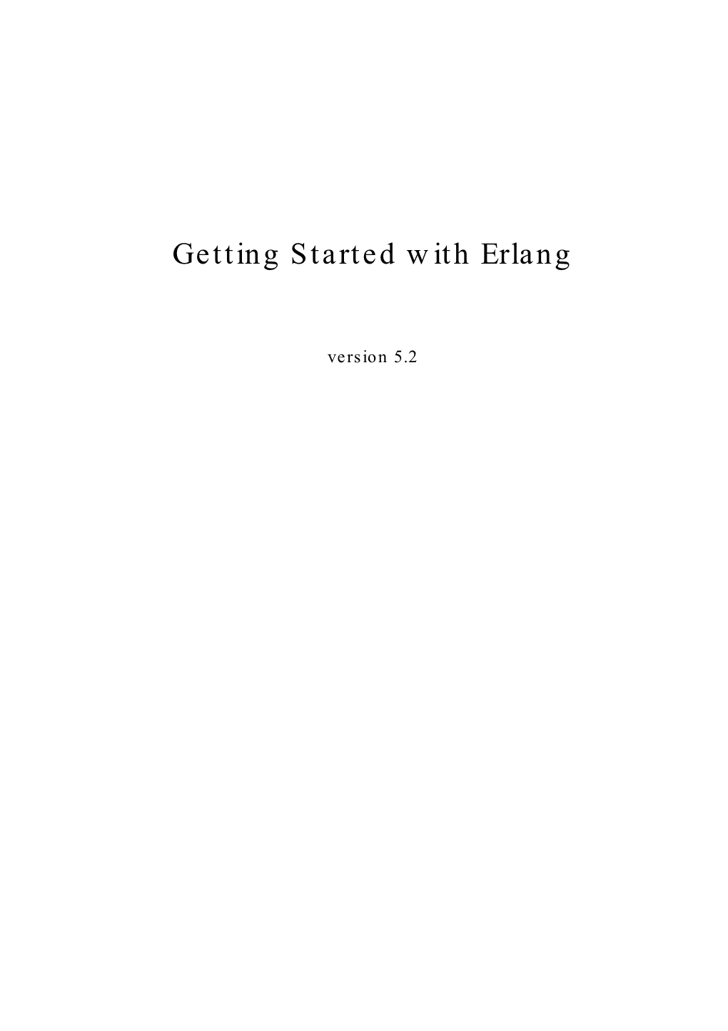 Getting Started with Erlang