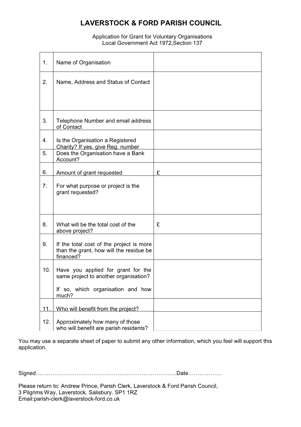 Laverstock Ford Parish Council