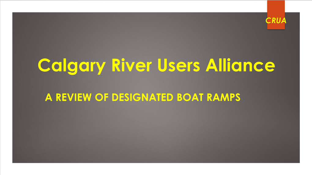 Calgary River Users Alliance