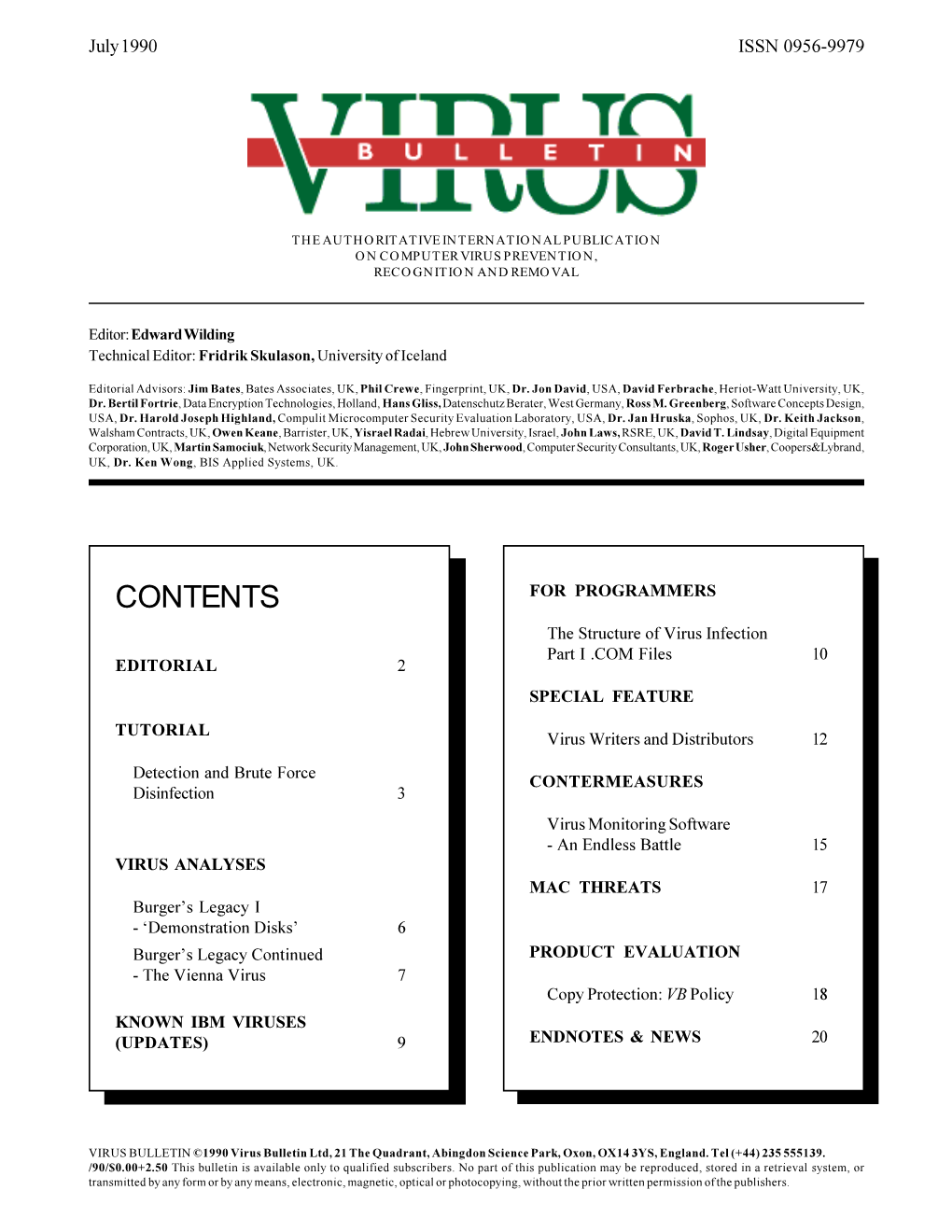 Virus Bulletin, July 1990