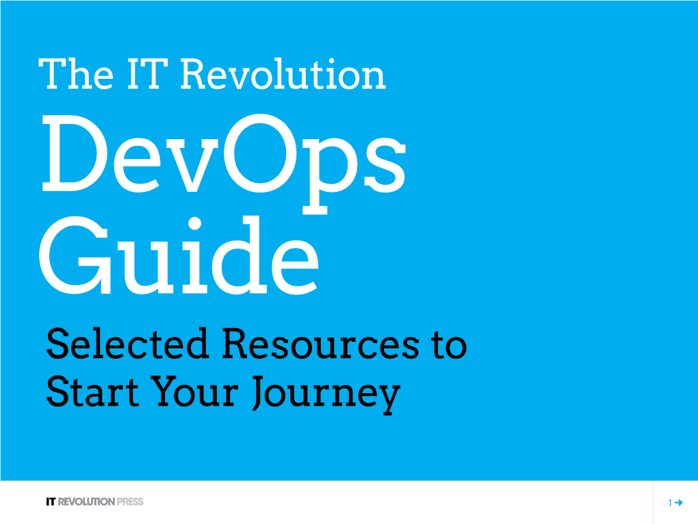 The IT Revolution Devops Guide: Selected Resources to Start Your