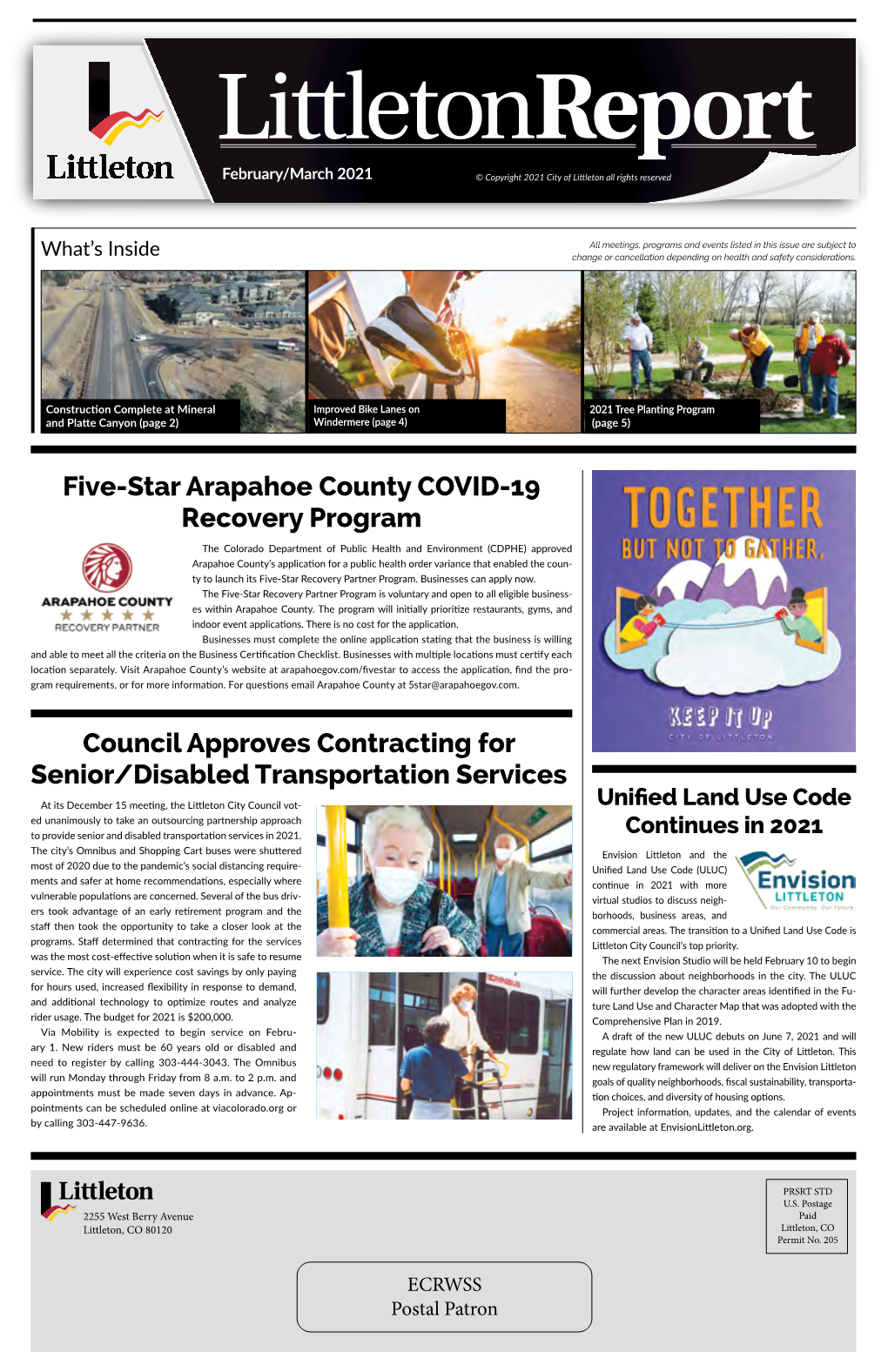 Five-Star Arapahoe County COVID-19 Recovery Program Council Approves Contracting for Senior/Disabled Transportation Services