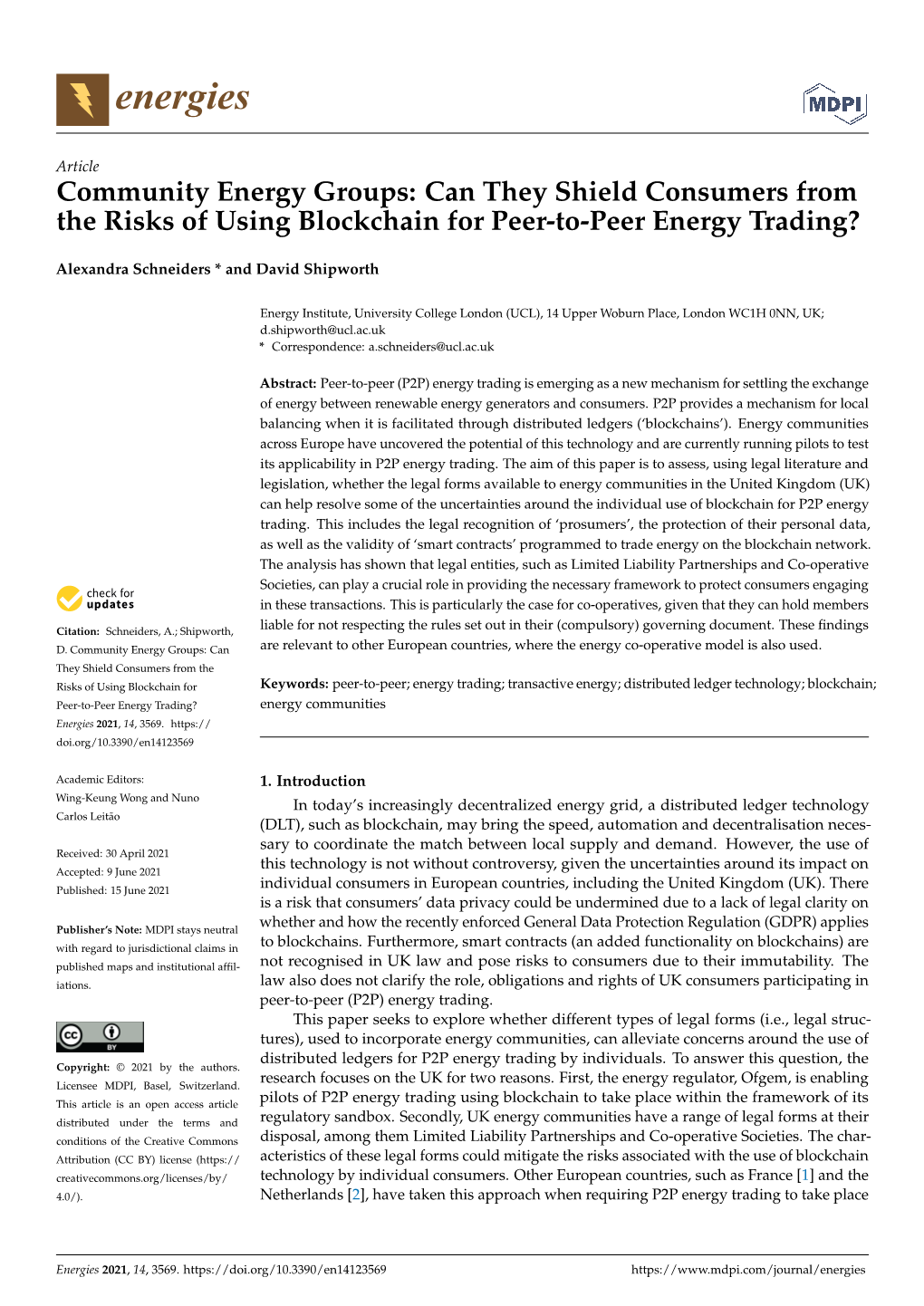 Can They Shield Consumers from the Risks of Using Blockchain for Peer-To-Peer Energy Trading?