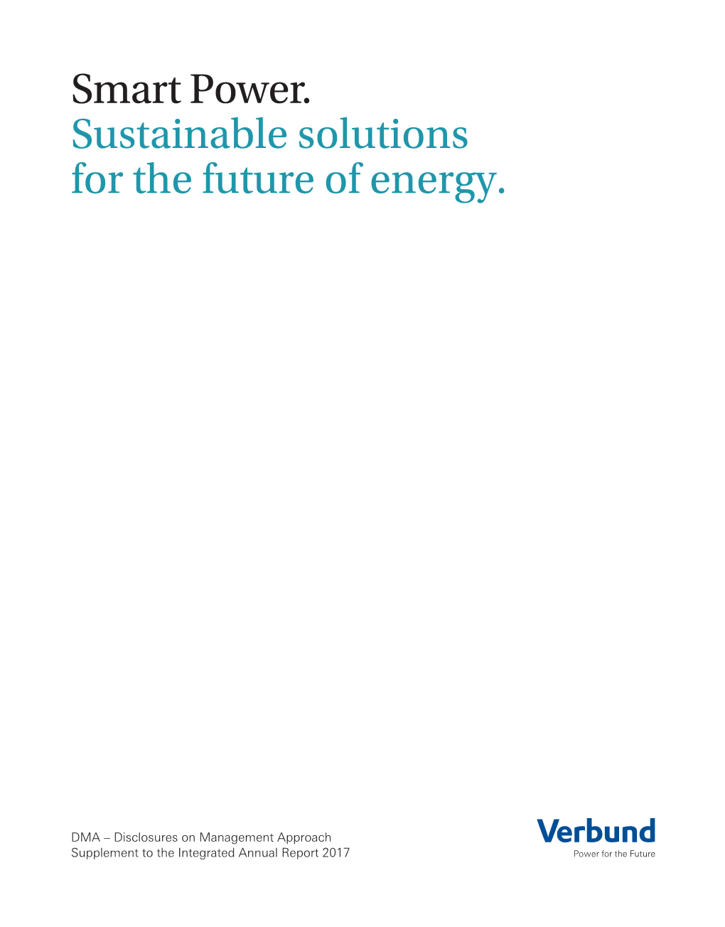 Smart Power. Sustainable Solutions for the Future of Energy