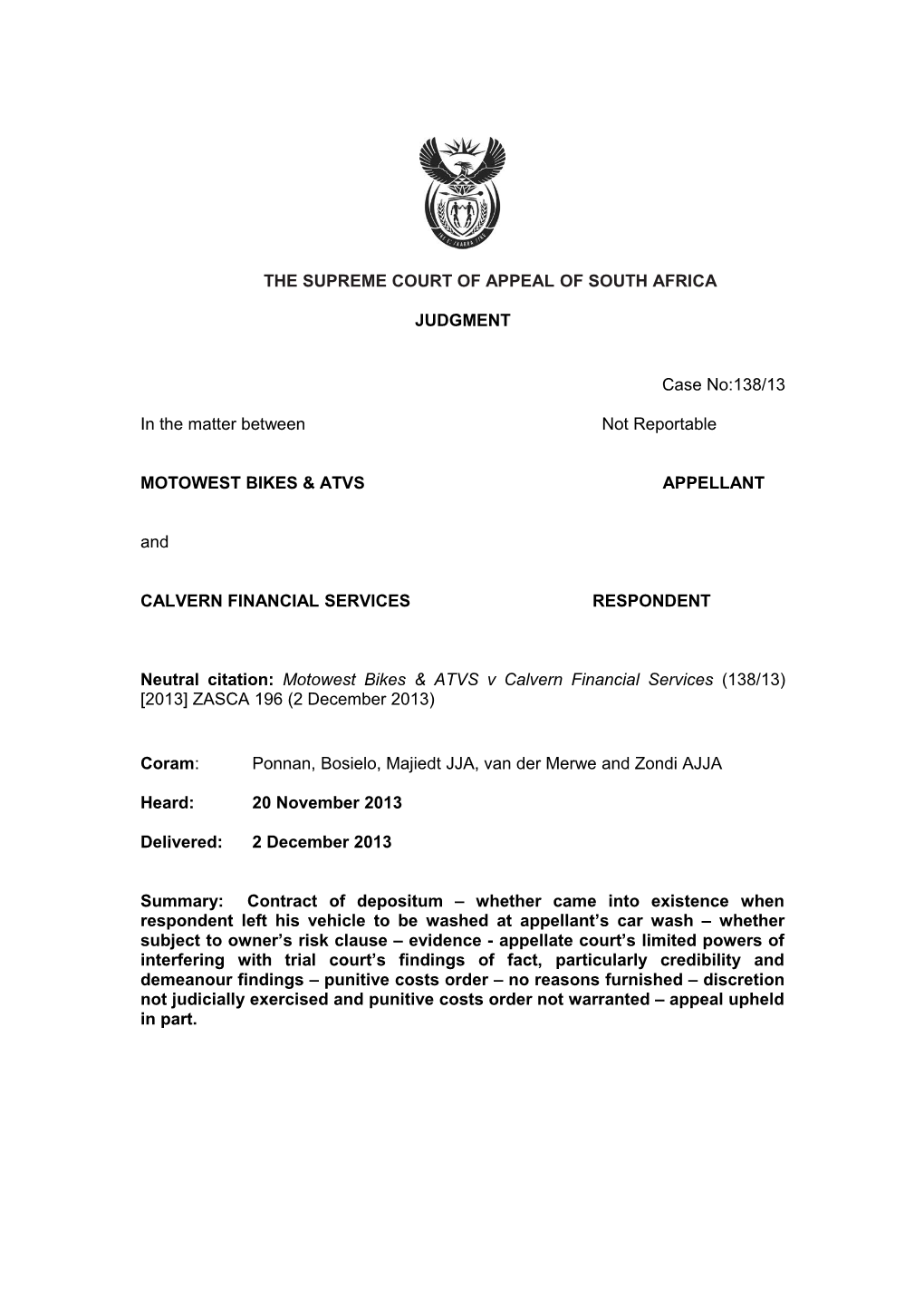 The Supreme Court of Appeal of South Africa s6