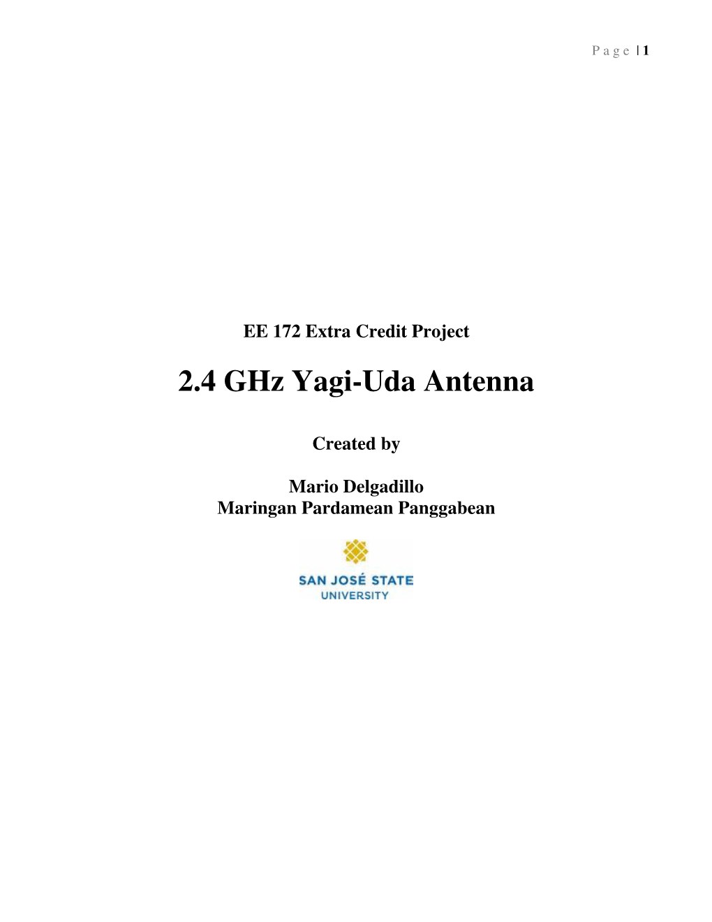 2.4 Ghz Yagi-Uda Antenna