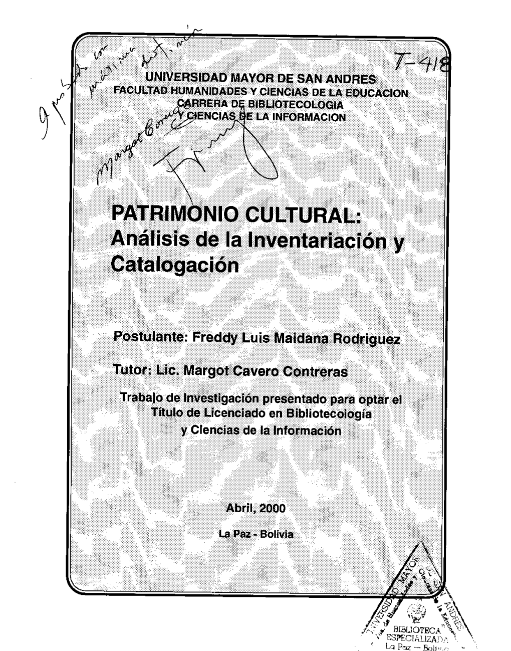 PATRIMONIO CULTURAL: Análisis De La Inventariación Y Catalogación