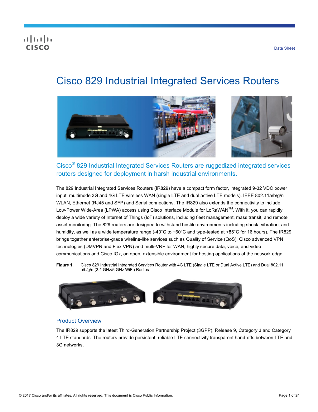 Cisco 829 Industrial Integrated Services Routers Data Sheet