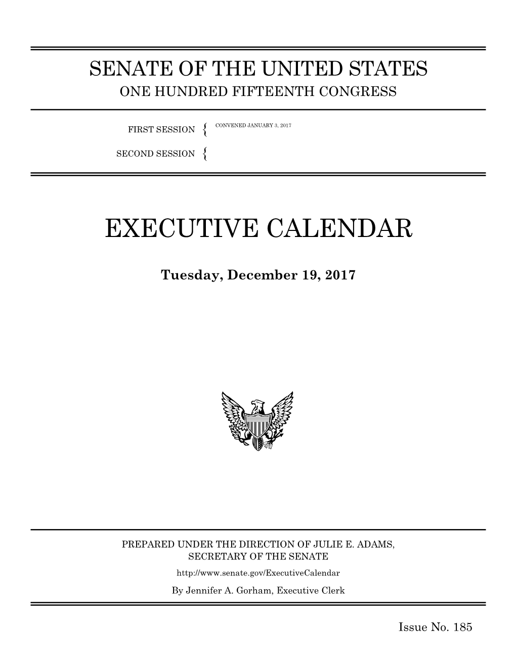 Executive Calendar