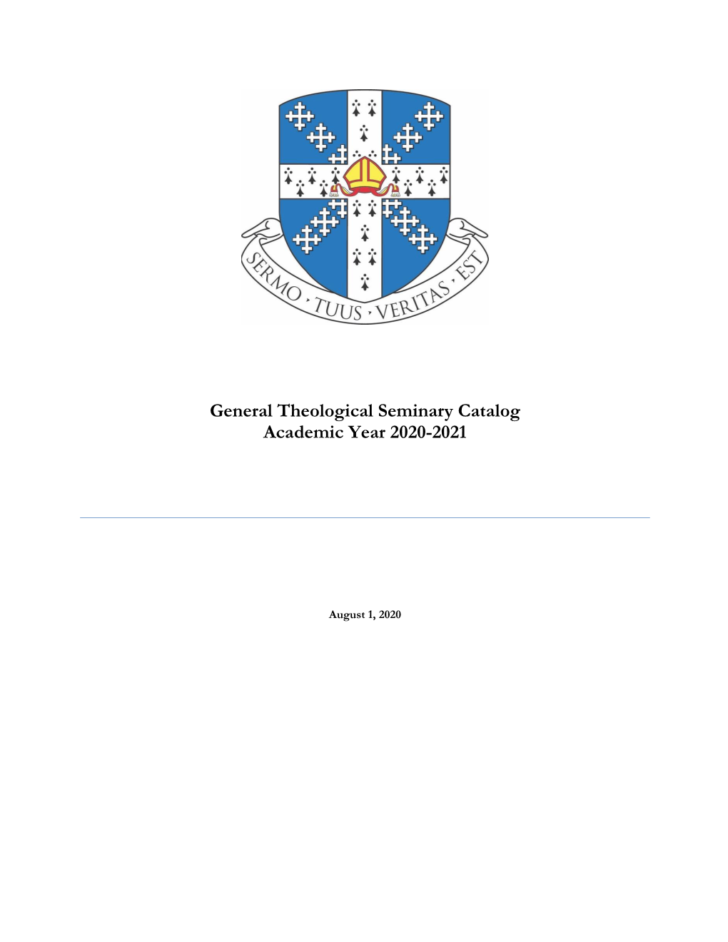 General Theological Seminary Catalog Academic Year 2020-2021