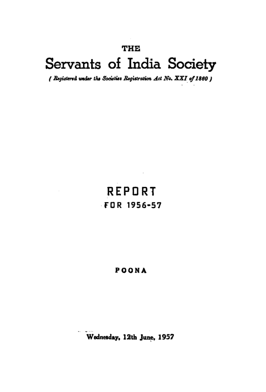 Servants of India Society ( &G