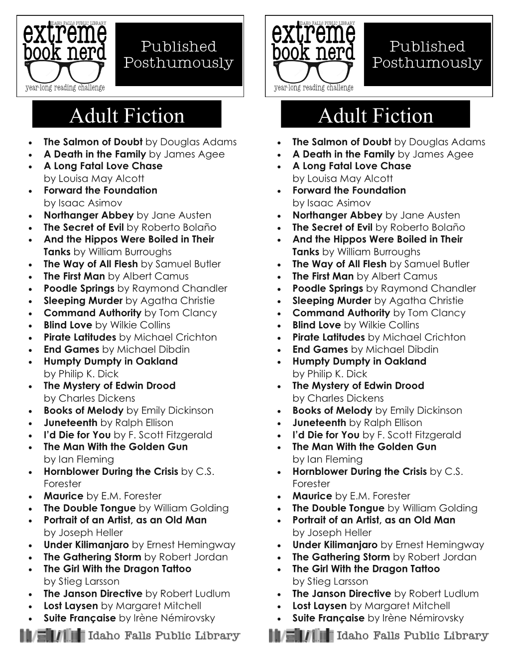 Adult Fiction Adult Fiction