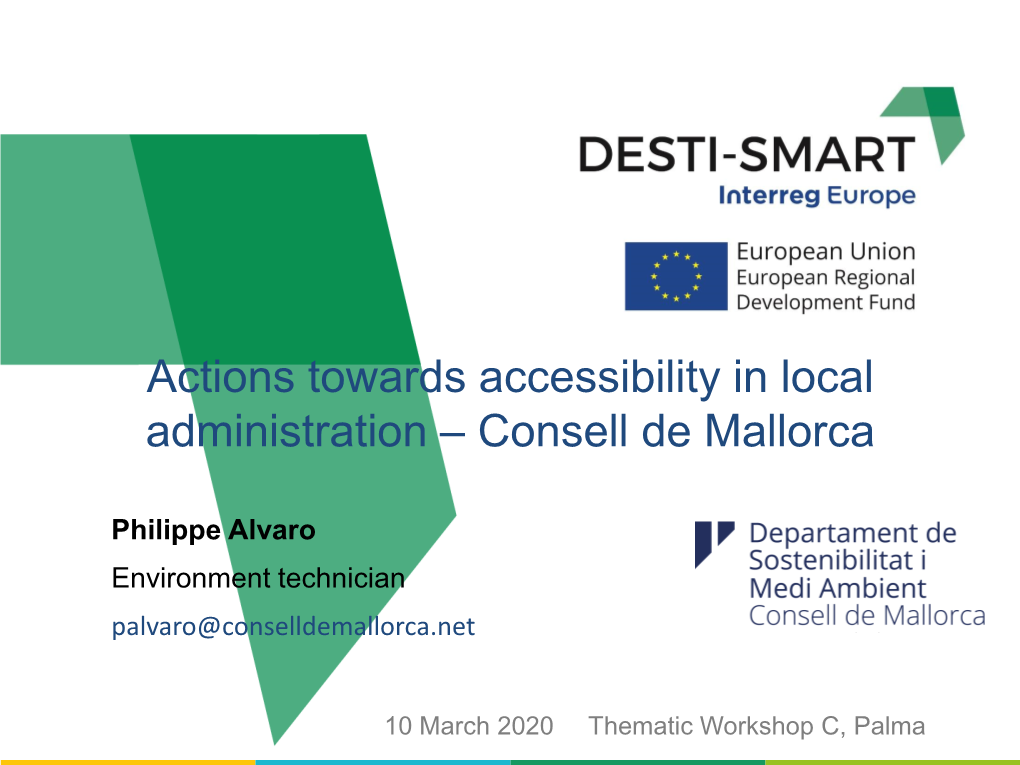 Actions Towards Accessibility in Local Administration – Consell De Mallorca