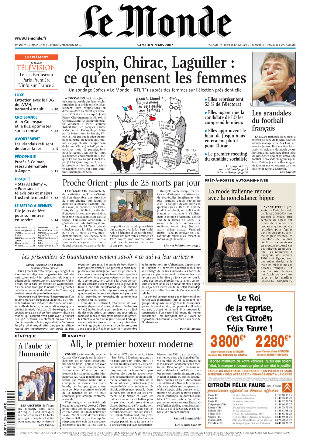 LE MONDE/PAGES&lt;UNE&gt;