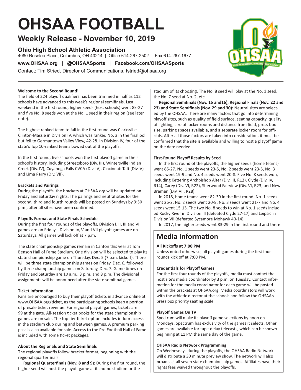 Ohsaa Football