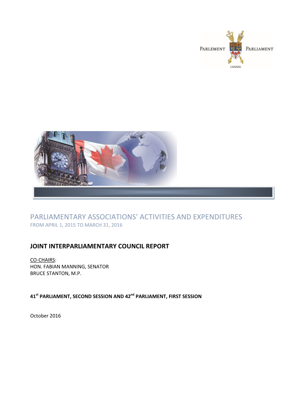 Parliamentary Associations' Activities and Expenditures