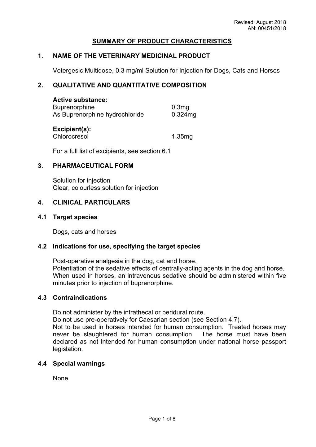 Summary of Product Characteristics