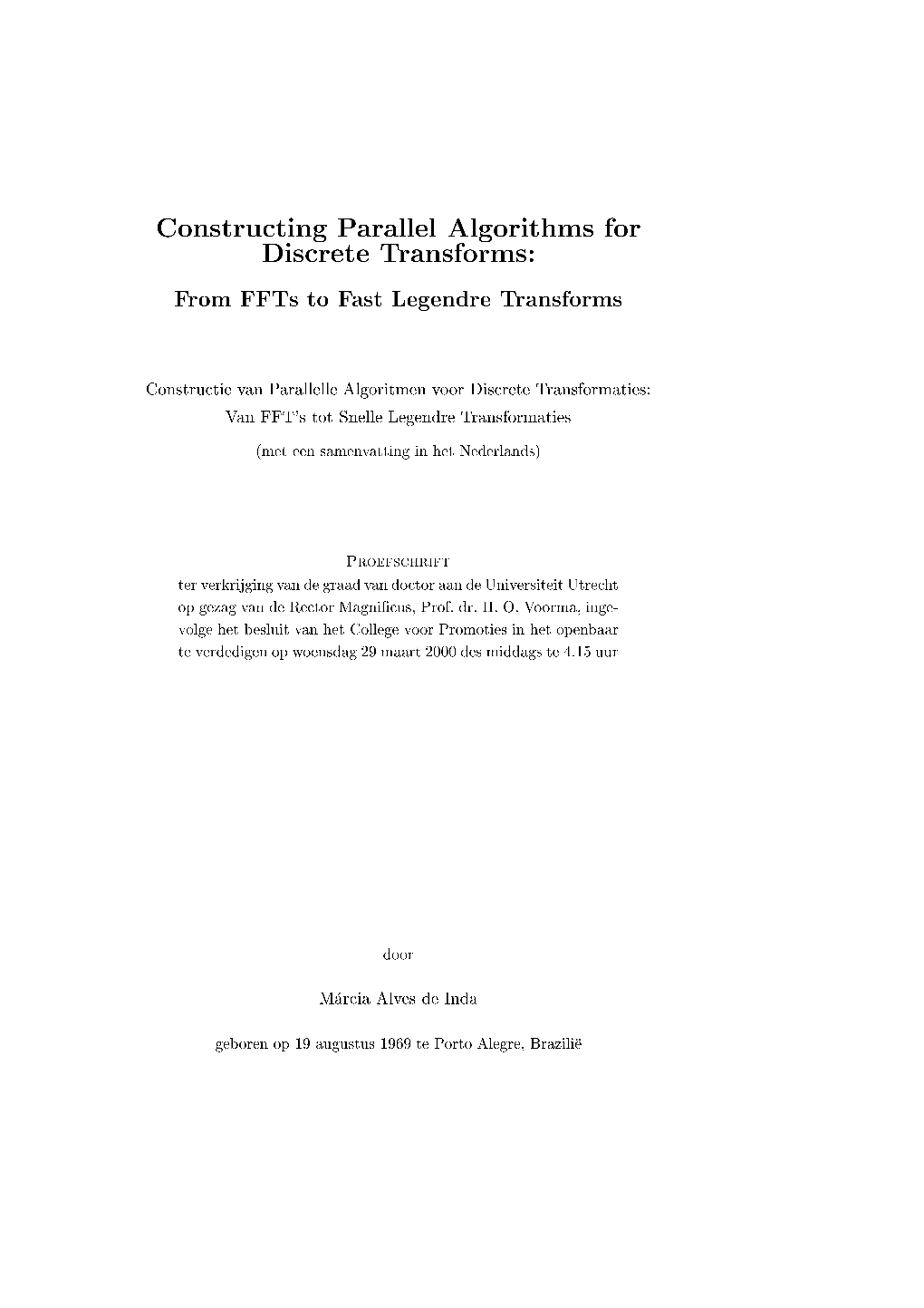 Constructing Parallel Algorithms for Discrete Transforms