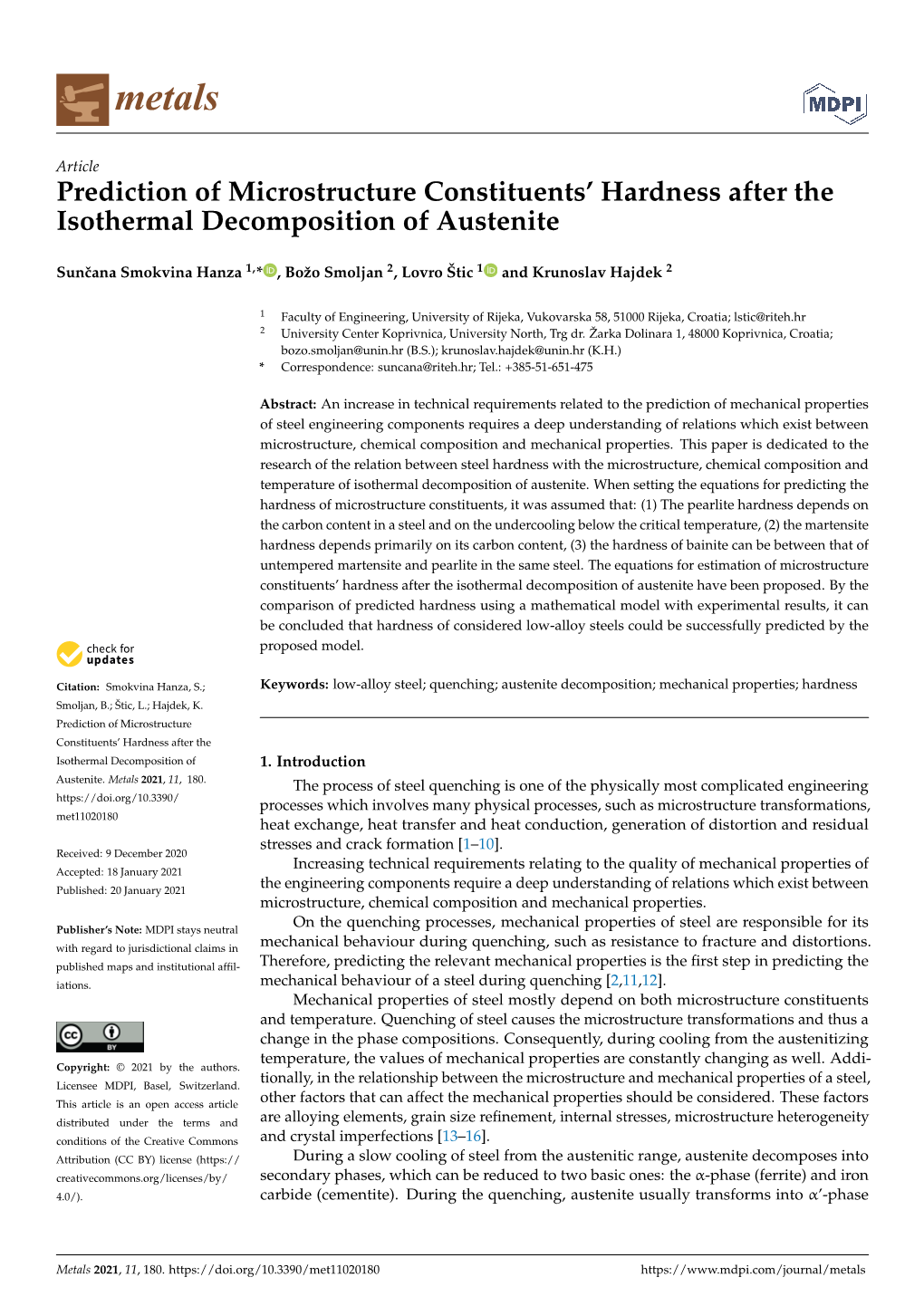 Prediction of Microstructure Constituents' Hardness After The