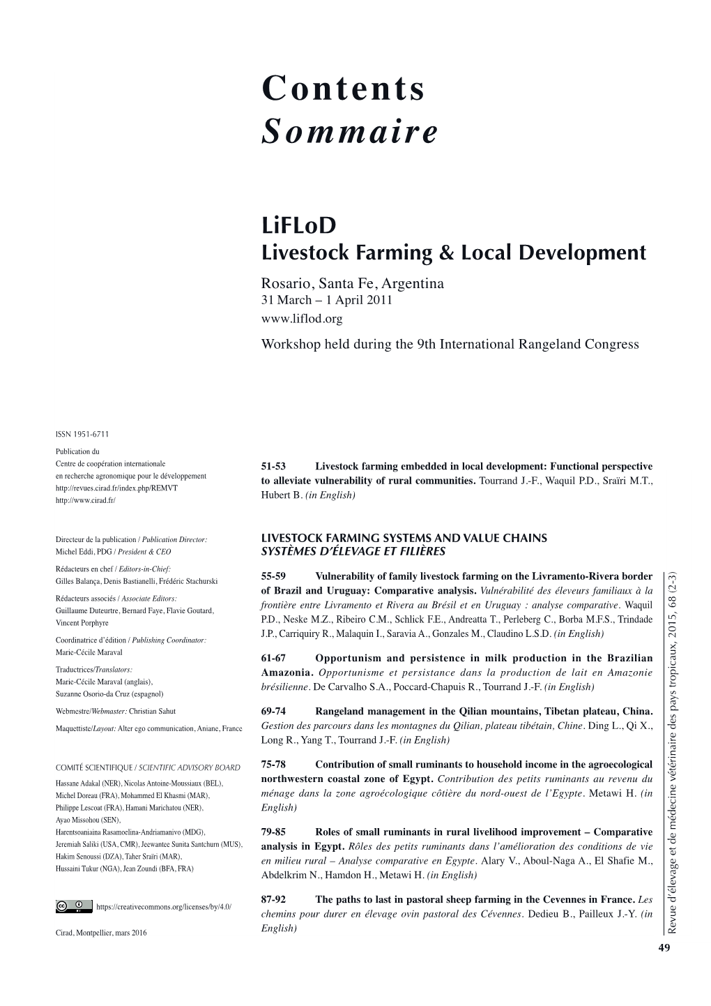 Livestock Farming Embedded in Local Development: Functional Perspective En Recherche Agronomique Pour Le Développement to Alleviate Vulnerability of Rural Communities