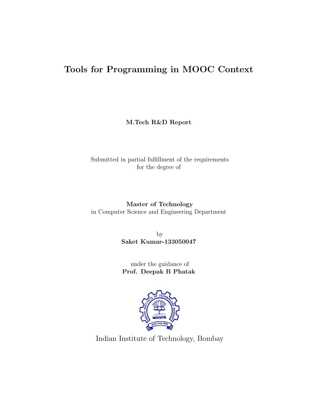 Tools for Programming in MOOC Context