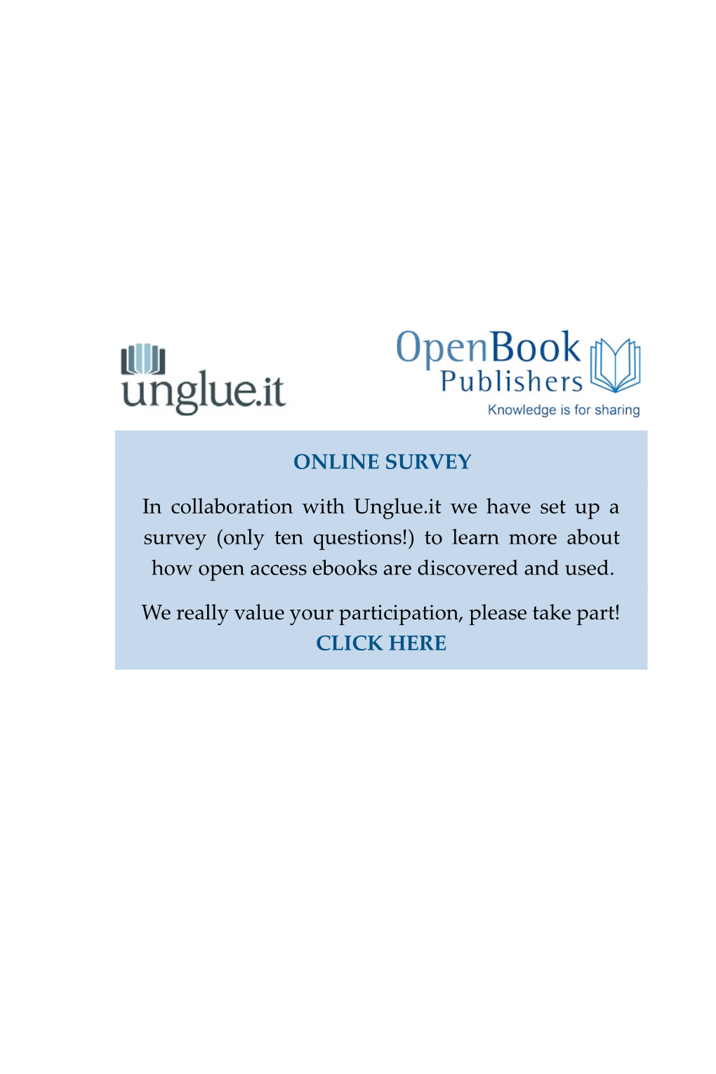 Only Ten Questions!) to Learn More About How Open Access Ebooks Are Discovered and Used